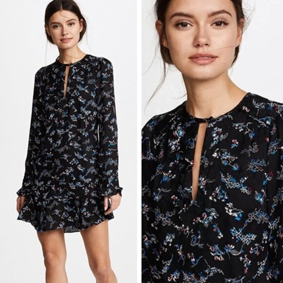 Veronica Beard Preston Floral Silk Dress Wedding Bohemian Festival Quiet Luxury - Picture 1 of 9